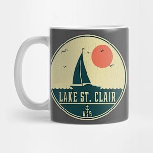 Lake St. Clair Sailing Design Mug